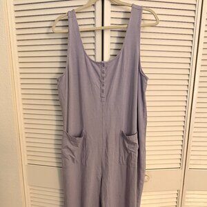 Soma Most Loved Cotton Henley Jumpsuit XL Lavender